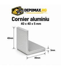 Cornier aluminiu 40 x 40 x 5 mm, 6 metri (EN AW-6060)
